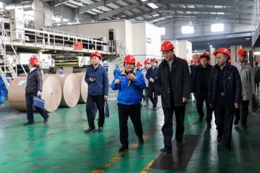 国度邮政局赵民一行莅临亚投娱乐调研快递包装绿色治理试点工作